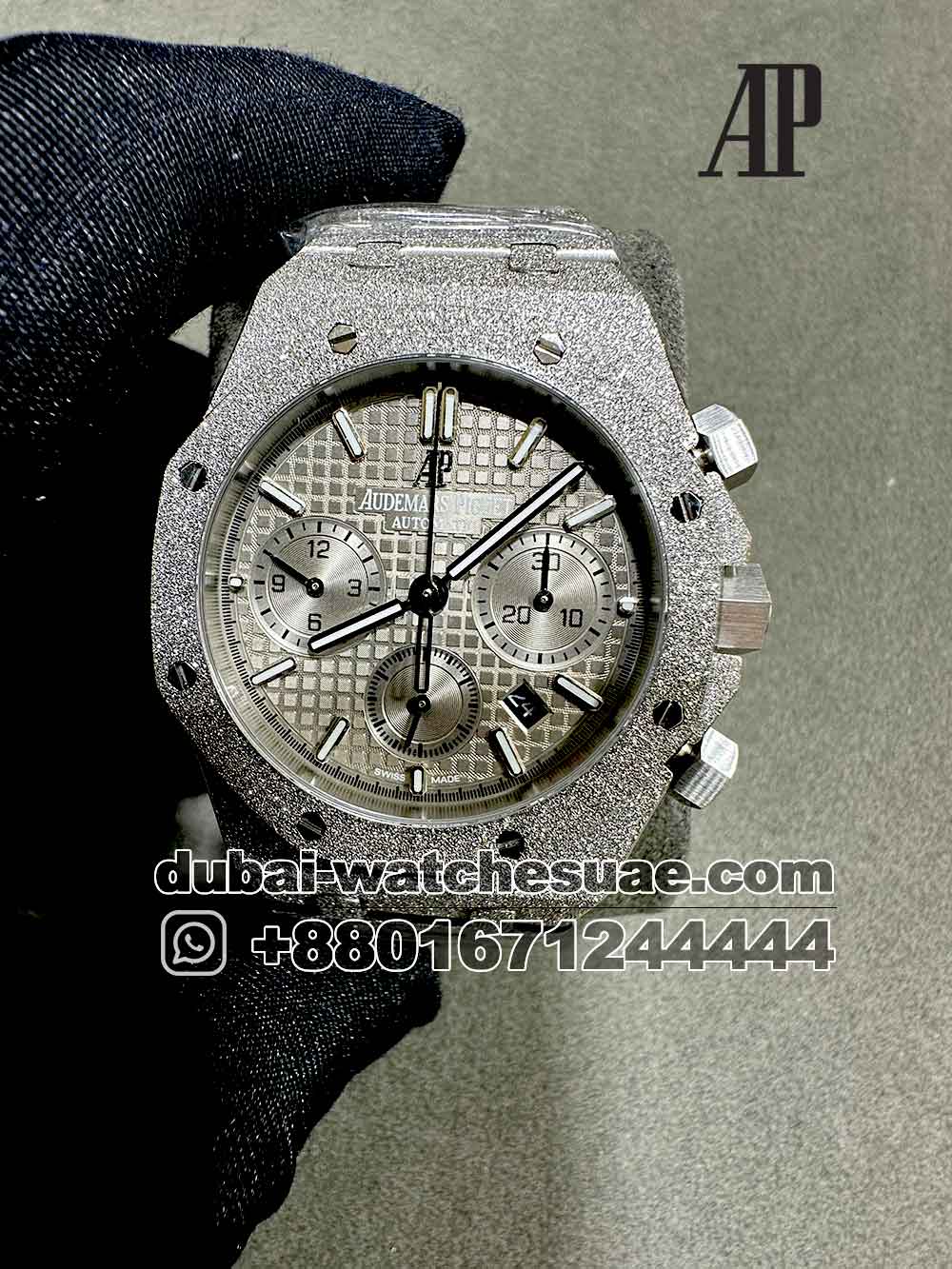 4-a-1-13.jpg Audemars Piguet Selfwinding 41mm Frosted 26239BC.GG.1224BC.01 Grey Dial Gray Chrono Copy - Image 1