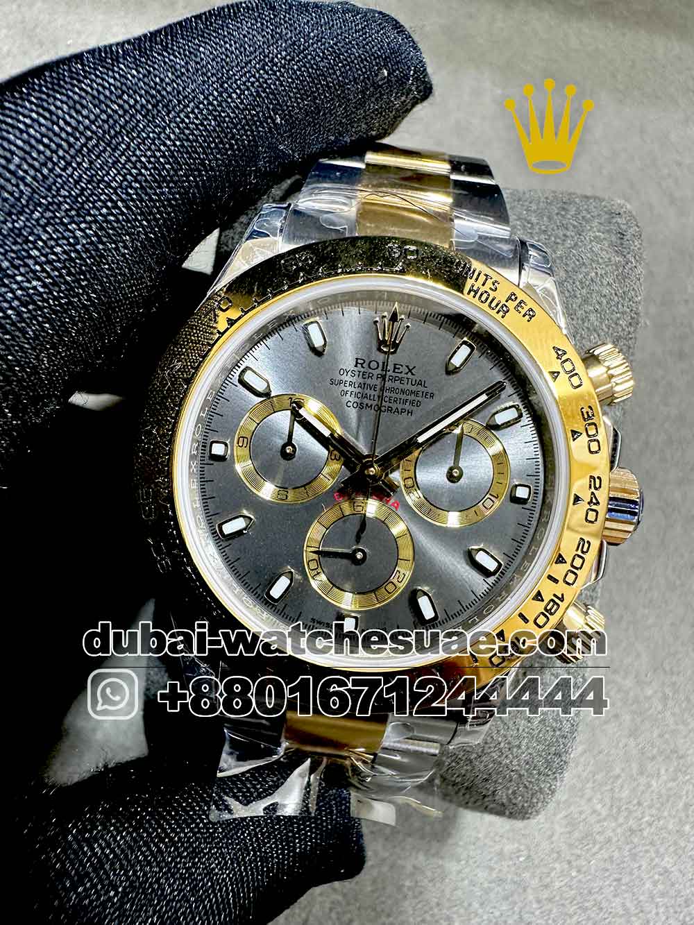 4-a-1-14.jpg Rolex Cosmograph Daytona Two tone With Silver Dial Copy - Image 1