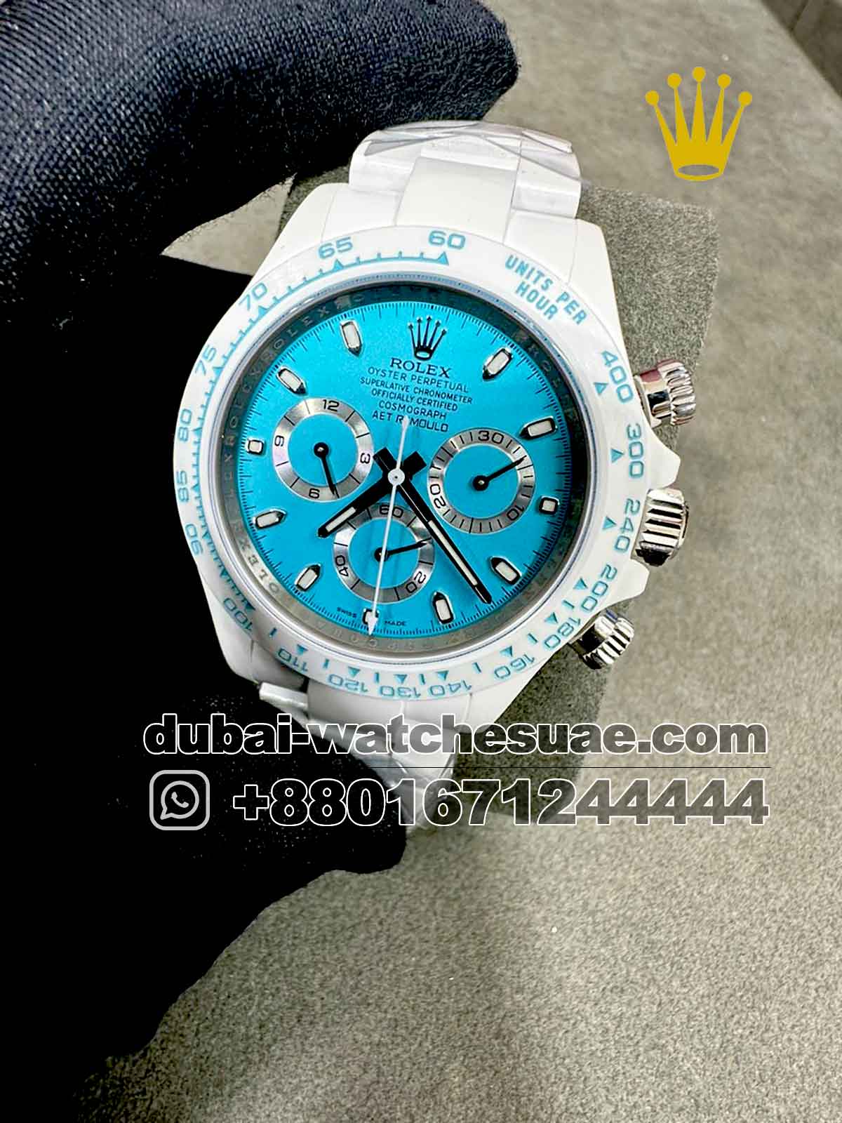 4-a-1-6.jpg Rolex AET REMOULO Limited Edition Full White Ceramic with Blue Dial - Image 1