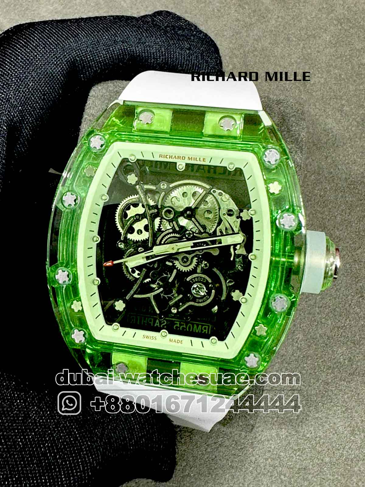 4-a-11.jpg Richard Mille? Rafa RM 055 Bubba Sapphire Green Copy - Image 1