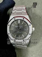 Audemars Piguet Royal Oak 41mm  Hammered 18k? white Gold?Gray Dial  Men's Watch 15410BC.GG.1224BC.01  Copy
