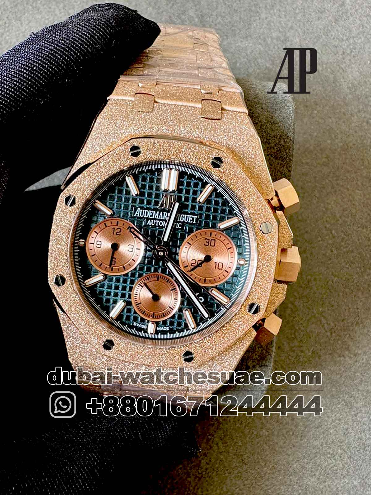 4-a-15.jpg Audemars Piguet Royal Oak Chronograph 41mm Blue Frosted Rose Gold? Ref. 26239OR.GG.1224OR.01 Copy - Image 1
