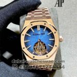AUDEMARS PIGUET ROYAL OAK TOURBILLON? Blue Dial Rose Gold Bracelet Copy?