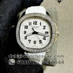 Patek Philippe 5268/200R-001 Silver Bezel? With Zircon Stone and White Dial Copy