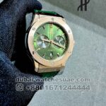 Hublot Classic Fusion Chronograph Titanium Green With Leather Strap Copy