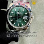 Rolex Date Just 41 mm Green ,Fluted Bezel