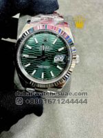 Rolex Date Just 41 mm Green ,Fluted Bezel