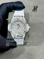 Hublot Big Bang One Click Steel? White Full Pave? Diamond 33mm Ref: 485.SE.9000.RW.1604