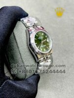 Rolex 31 mm date just Olive flutted  Bezel - Image 2