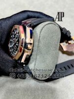 Audemars Piguet Royal Oak Offshore Black Dial  Golden Bezel Black Rubber Strap - Image 3