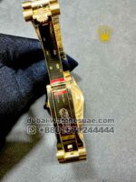 Rolex 36 mm? Gold Day Date Stoned Dial With Rainbow Stoned Numeric Flutted Bezel with President Bracelet Copy - Image 4