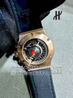 Hublot Classic Fusion Chronograph Titanium Green With Leather Strap Copy - Image 4