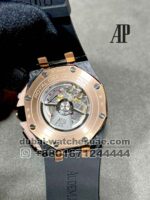 Audemars Piguet Royal Oak Offshore Black Dial  Golden Bezel Black Rubber Strap - Image 4