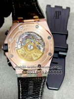 Audemars Piguet Royal Oak Offshore Chronograph Selfwinding??42 mm Black Dial with Silver Sub Dial Rose Gold Bezel Olive Leather Strap - Image 4