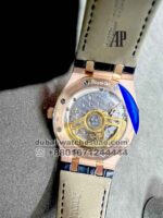 AUDEMARS PIGUET ROYAL OAK 41MM 15500 Blue Dial Gold Bezel With Blue Leather Strap - Image 4