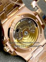 PATEK PHILIPPE NAUTILUS 5723-112R-001 Black dial Pink Stone Bezel Gold Plated Bracelet - Image 5