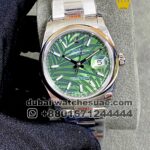 Rolex 36 mm date just Green dial with plain bezel Oyster