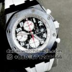 Audemars Piguet Royal Oak Offshore 26299SN.OO.D010CA.01 Black Dial White Sub Dial Black Bezel White Rubber Strap White
