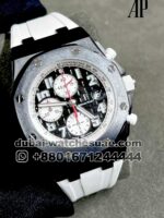 Audemars Piguet Royal Oak Offshore 26299SN.OO.D010CA.01 Black Dial White Sub Dial Black Bezel White Rubber Strap White