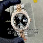 Rolex 36 mm Date Just two tone ,Grey color, Stonework