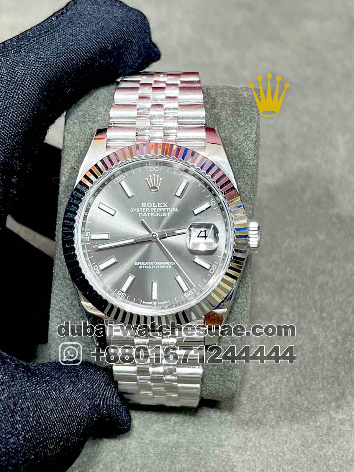 5-a-1-4.jpg Rolex 41 mm Date Just , Gray, Jubilee - Image 1