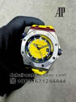 Audemars Piguet Royal Oak Offshore Diver 41 mm Yellow Dial With  Yellow Rubber Strap Copy