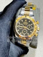 Rolex Cosmograph Daytona Gold  40 mm Black dial With Two Tone Bracelet Copy