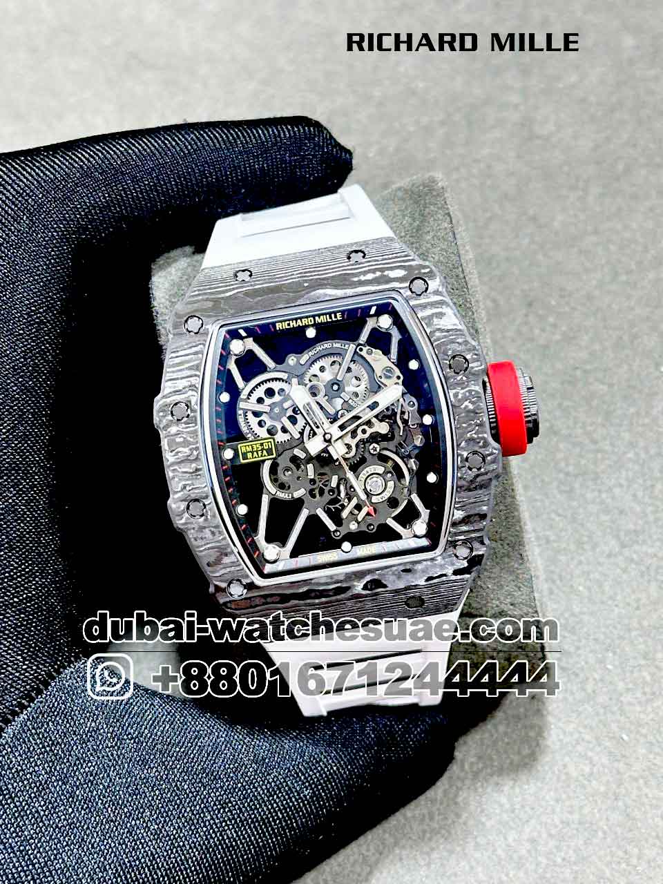 5-a-16.jpg Richard Mille Rafa RM 35-01 Tourbillon Super Slim?White Strap Copy - Image 1
