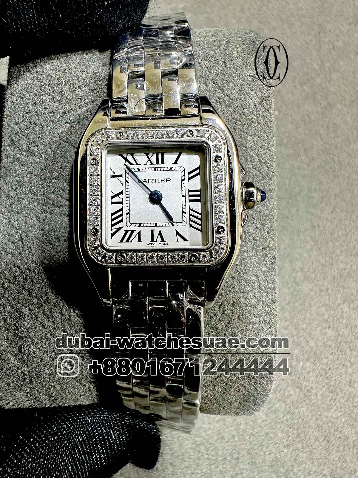 5-a-17.jpg Panthere De Cartier White Gold With Stonned Bezel Copy - Image 1
