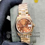 Rolex 31 mm Chocolate Brown dial with flutted brown bezel