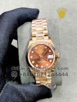 Rolex 31 mm Chocolate Brown dial with flutted brown bezel