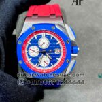 Audemars Piguet Royal Oak Offshore Chronograph 42mm?Blue Dial White Sub Dial Blue Ceramic Bezel with Blue And Red Rubber Strap