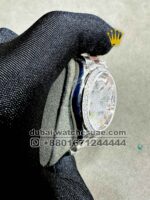 Rolex 36 mm? Silver Day? Date Stoned Dial With Rainbow Stoned Numeric Stoned Bezel With President Bracelet Copy - Image 2