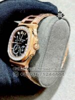 Patek Philippe Nautilus 5712/1R Moon,Gray? Dial and Stonned Bezel with Gold Plated Bracelet Copy - Image 3