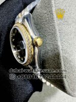 Rolex 31 mm Date Just Gray dial With Stonned Numeric and Bezel With Rose Gold Two Tone Jubilee Bracelet Copy - Image 3