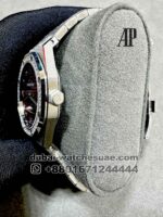 Audemars Piguet Royal Oak 33 mm Dark Pink Dial Arabic Numeric With Stonework Bezel Copy - Image 3