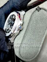 Patek Philippe Nautilus Moon Gray Dial With Black Leather Strap - Image 3