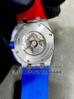 Audemars Piguet Royal Oak Offshore Chronograph 42mm?Blue Dial White Sub Dial Blue Ceramic Bezel with Blue And Red Rubber Strap - Image 4