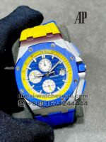 Audemars Piguet Royal Oak Offshore Chronograph 42mm Blue?Dial White Sub Dial Blue Bezel  with Two Tone Straps
