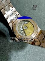 Audemars Piguet Royal Oak 37 mm Brown Dial Multicolor Stonned Bezel With Rose Gold Bracelet Copy - Image 5