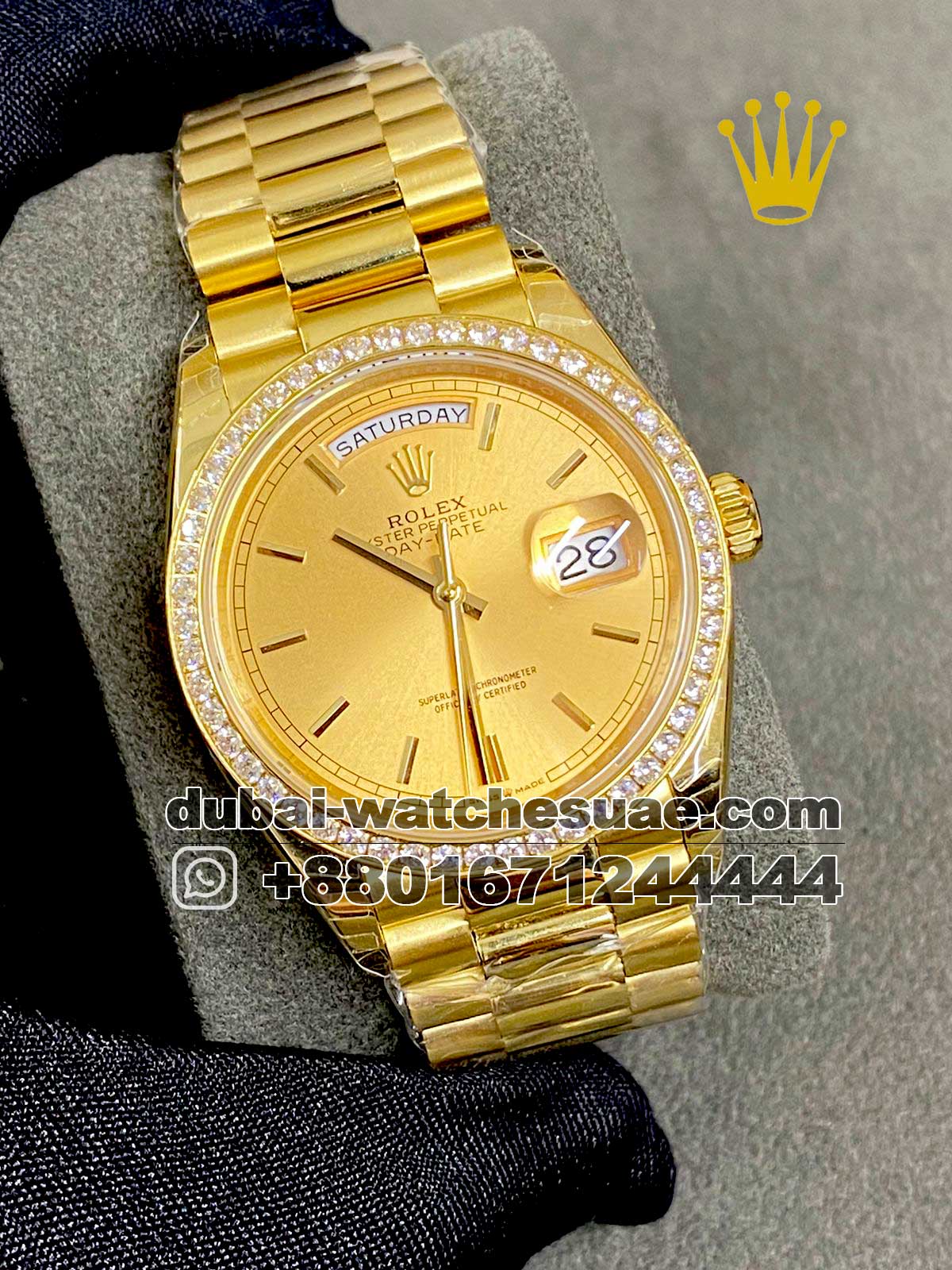 52.1-1.jpg Rolex 36 mm Day Date Gold face - Image 1