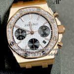 AUDEMARS PIGUET Royal Oak Offshore Chronograph 26231OR.ZZ.D003CA.01 White Dial Black Sub Dial Stoned Bezel