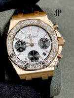 AUDEMARS PIGUET Royal Oak Offshore Chronograph 26231OR.ZZ.D003CA.01 White Dial Black Sub Dial Stoned Bezel