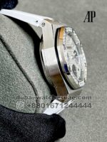 AUDEMARS PIGUET Royal Oak Offshore Chronograph 26231OR.ZZ.D003CA.01 White Dial Blue Sub Dial With Stoned Bezel and White Rubber Strap - Image 2