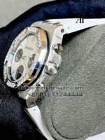 AUDEMARS PIGUET Royal Oak Offshore Chronograph 26231OR.ZZ.D003CA.01 White Dial Blue Sub Dial With Stoned Bezel and White Rubber Strap - Image 3