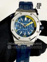 Audemars Piguet Royal Oak Offshore Diver Light Green Black Chrono With Green Rubber Strap - Image 2