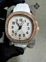 Patek Philippe Aquanaut Luce Travel Time Rose Gold / Diamond-Set / White 38.80 MM