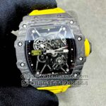Richard Mille? Rafa RM 35-01 Tourbillon Super Slim Black With Yellow Rubber Strap Copy