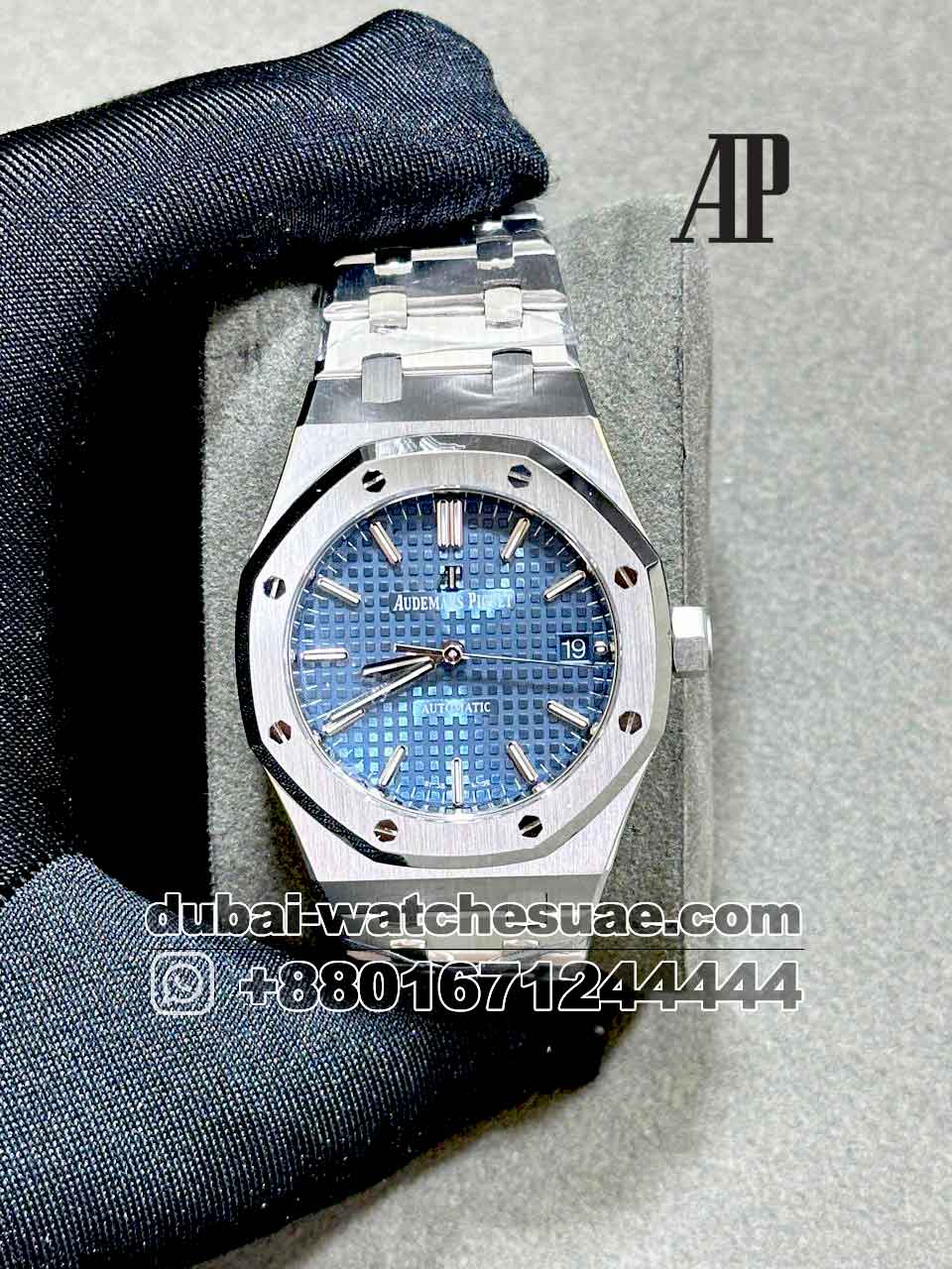6-a-15.jpg Audemars Piguet Royal Oak? 37 MM Blue Dial With Octagonal Screwed Bezel Copy - Image 1