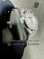 Audemars Piguet Royal Oak 41mm? Hammered 18k? White Gold? Men's Watch White Dial 15410BC.GG.1224BC.01 Copy - Image 2